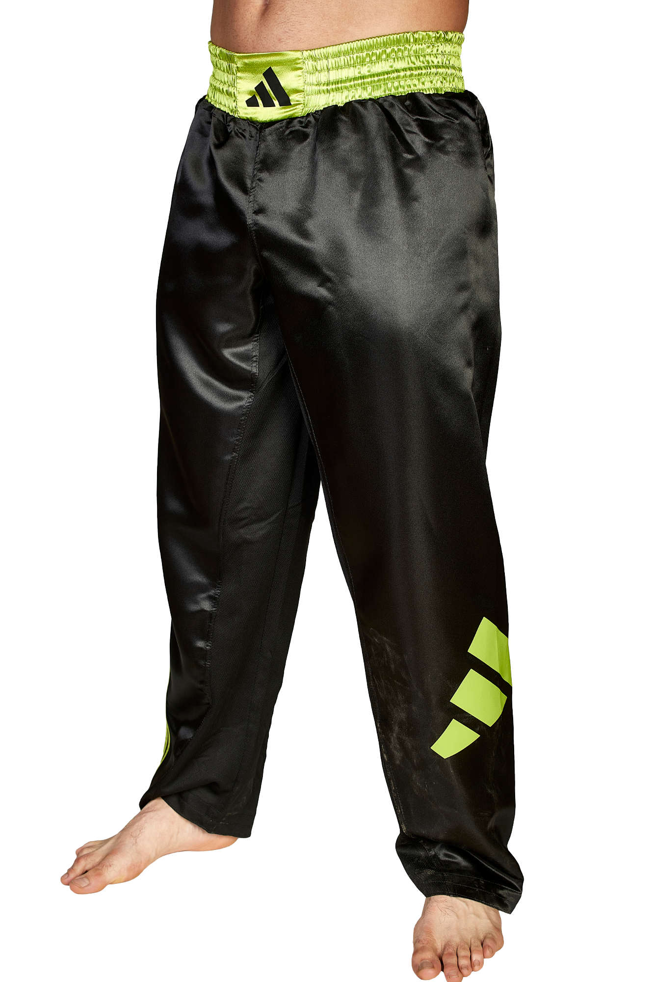 adidas Kickboxing pants black/shock lime, adiKBUN100T